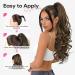 REECHO 24" Ponytail Extension - Claw Clip In Long Curly Wavy Ponytail for Women - Medium Blonde with Highlights - Buy Online on GoSupps.com