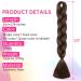 Silk-co 24inch Jumbo Braids Hair Afro Braiding Hair Extensions Ombre Silky Synthetic Heat Resistant 100g-Medium Brown 24 Inch Medium Brown - Buy Online on GoSupps.com