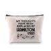 Hamilton cosmetic bag with music inscription "My thoughtes have been replaced by Hamilton Lyrics Talk Less Smile More" Hamilton Lyrics Bag EU