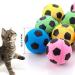 Molain Foam Sponge Balls Cat Toy 10 Pieces Soccer Cat Balls Large Cat Toy Balls Cat Play Toy Cats Interactive Ball Toy Indoor Outdoor 4 cm blue pink yellow green - Buy Online on GoSupps.com