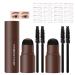 LXZJJM Eyebrow Stamp Stencil Kit - Long-lasting Smudge-free Brow Makeup | Natural and Smooth Texture | Multifunctional | Includes 10 Brow Shapes & Stamps | Reusable eyebrow stencils (01+03)