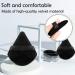 8 Pack Black Triangle Powder Puff Set with Storage Box - Soft Cotton Velour Makeup Tool for Face - Washable Cosmetic Foundation Puffs - Buy Online on GoSupps.com