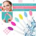 100 Pcs Double-Sided Silicone Lip Scrub Brushes with Container - Exfoliating Lip Brush for Plump, Smoother Lips - Soft Silicone Face Cleansing Tool - Buy Online on GoSupps.com