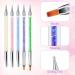 Sibba Nail Art Palette Set with 5 Brushes - Resin Mixing Palette for Nail Polish - Golden Edge Holder & Display Board - Cosmetic Mixing Tools (White) - Buy Online on GoSupps.com