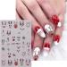 JMEOWIO 10 Sheets Glitter Christmas Nail Art Stickers Decals Self-Adhesive Snowflake Winter Holiday Cute Deer Nail Supplies Nail Art Design Decoration Accessories - Buy Online on GoSupps.com