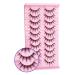 Manga Lashes 15mm 3D Japanese Wispy Spiky Eye False Eyelashes - 10 Pairs - Buy Online on GoSupps.com
