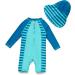 BONVERANO Baby Boys Swimsuit | Long-Sleeve Dinosaur One Piece Swimwear | UPF 50+ Sun Protection | 3-6 Months - Buy Online on GoSupps.com