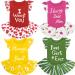 XPUDAC 4 Pieces Dog Dress Girl Dog Clothes for Small Dogs Girl Flower Dog Dresses for Small Dogs Apparel Colorful Small Dog Clothes Female (Small, 4 Flower) Small(5.5-8 lbs) 4 flower