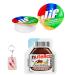Breakfast Duo of Peanut Butter and Hazelnut Spread Goodness - 15 Jif Peanut Butter and 15 Hazelnut Spread (15g) On-The-Go Portion Control Pack for Travelers & Meal Prep 30 individual Portions Total - Comes with a one of a kind Keychain by PaLiSoL CREATiON