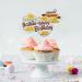 Kids' Fried Chicken Themed Happy Birthday Cupcake Toppers Set of 18 Pieces - This is a selection of decorations for boy and girl fried chicken themed parties baby shower parties and birthday parties - Buy Online on GoSupps.com