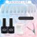 Cooserry Nail Tips and Glue Gel Kit with UV Light - 1000 Pcs C Curve Clear French Ballerina Fake Nails, 4-in-1 Nail Glue, Mini UV LED Lamp, DIY Nail Art Tools - Buy Online on GoSupps.com