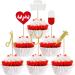 48 Pieces Nursing Cupcake Toppers Nurse Graduation Cupcake Toppers Rn Themed Cake Picks for Nurse Themed Party Cake Decoration