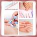 Glass Cuticle Pusher Set - Double Sided File & Stick for Precision Cuticle Remover | Manicure Nail Care Tools for Women, Girls, Nail Salons - Buy Online on GoSupps.com