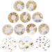 minkissy 63 Boxes Nail Art Accessories Nail Art Flakes Gold Trim Nail Rivets Studs Metal Rivet Nail Decoration Rhinestone Decor Nail Accessory 3d Zinc Alloy White Disc Manicure - Buy Online on GoSupps.com