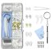 25 Pairs Eye Glasses Nose Pads Silicone Screw-in Nose Pad Eye Glasses Repair Kit with Screws Screwdriver Tweezers Cleaning Cloth