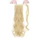 Long Straight Curly Clip in Ponytail Extension | Brown Black Blonde Hairpiece 17 - Dark Blonde Mix Bleach Blonde 17 inch - Buy Online on GoSupps.com