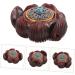 Beaupretty Hand Exercise Plate - Decorative Lotus Wood Tibetan Buddhist Pearls | 3.2x2.7cm Office Charm - Buy Online on GoSupps.com