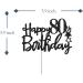 Tenhaisi Gilttery Black Happy 80th Birthday Cake Topper 80th Birthday Party Decoration for Adult Cheers To 80 Years Birthday/Wedding Anniversary Party Decoration - Buy Online on GoSupps.com