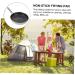 SWOOMEY 1Pc Outdoor Non Stick pan Camping Skillet nonstick Grill pan Stove Grill pan BBQ Grilling pan Broiler pan for Oven Stainless Steel Griddle Round Griddle fold Iron Gas Stove - Buy Online on GoSupps.com