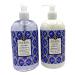 Destination Collection - Paris Hand Soap and Shea Butter Lotion Set 16 Ounces Each Purple white