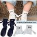 Creative Funny Magnetic Suction Couple Socks - Novelty 3D Doll Holding Hands Design (2 Pairs Black) - Buy Online on GoSupps.com