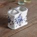 Soap Dispenser Blue Floral Pattern 6-Piece Ceramic Soap Dispenser Set with Tray Kitchen Bathroom Hotel Accessories for Bathroom Kitchen Home Bathroom Countertop Soap Dispensers - Buy Online on GoSupps.com