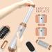 6 in 1 Hair Dryer Brush Set | Negative Ionic Styling Tools with Hair Curlers, Hot Air Brush, Round Brush, Straightener Brush | Detachable Blow Dryer Brush - Buy Online on GoSupps.com