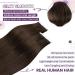 Buy Laavoo Brown Tape Extensions 50cm - Real Remy Human Hair #4 - 20pcs 50g - Dark Brown Hair Extensions - Buy Online on GoSupps.com