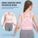 Fit Geno Back Brace Posture Corrector for Women - Adjustable Full Back Support for Pain Relief | Scoliosis & Hump Treatment - Pink Large - Buy Online on GoSupps.com