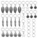 Lurrose 35 Pieces Hair Braid Rings Metal Dreadlocks Hair Beads Decoration Braiding Hair Accessories for Women Men (Silver)