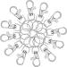 SANNIX 60pcs Key Chain Clip Hooks Swivel Clasps Lanyard Snap Hooks with Split Key Rings Silver - Buy Online on GoSupps.com