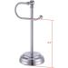 SunnyPoint Heavy Weight Brush Chrome Fingertip Towel Holder Stand for Bathroom, Kitchen, Vanity - 13.5 x 5.5 x 5.5 INCH - Buy Online on GoSupps.com