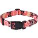Mihqy Adjustable Dog Collar - Soft & Comfortable Bohemian Design for All Sizes | Red Flower A (L Neck 38-63 cm) - Buy Online on GoSupps.com
