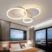 54W Dimmable LED Ceiling Light | Modern 3-Ring Lamp for Living Room Bedroom & Office - White Aluminum Design - Buy Online on GoSupps.com