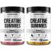 Jacked Factory Creatine Monohydrate Gummies 5g Daily Dose (1g per Gummy) - Creatine Gummy for Men and Women Vegan-Friendly Travel-Friendly Third-Party Tested - 150 Gummies Watermelon & Lemon