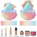 Molain Velvet Triangle Powder Puff Set - 2 Pack Makeup Sponges for Foundation & Body Powder - 6 Colorful Options - Buy Online on GoSupps.com