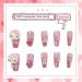 Long Acrylic Stick on Nails - 24pcs Nude Pink Black Coffin Design Fake Nails with Glue Sticker - Fashion Nail Tips for Women and Girls (Kitty) - Buy Online on GoSupps.com