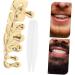  FRCOLOR FRCOLOR Hiphop Six-Stand Gold Plated Teardrop Braces Teardrop Bottom Teeth Caps Teardrop Shaped Lower Teeth Cap Hiphop Teeth Cap Teardrop Shaped Mouth Teeth Cap Teardrop Grill Cap Copper Gold - Buy Online on GoSupps.com