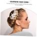 DOITOOL Flower Rhinestone Hair Comb Wedding Hair Clips Wedding Hair Comb Floral Headpiece Women Hair Headdress Jeweled Hair Clips Bride Zinc Alloy Accessories The Flowers Women's White - Buy Online on GoSupps.com