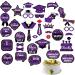 Graduation Cake Toppers - Graduation Cap Diploma Cupcake Picks Grad Cap Cupcake Picks for Senior High School College Grad Party Supplies Graduation Theme Party Decorations Gomice Purple - Buy Online on GoSupps.com