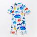 BONVERANO Baby Boys Swimsuit UPF 50+ Sun Protection, White Fish Print 9-12 Months - Buy Online on GoSupps.com