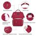 Qimiaobaby Waterproof Diaper Bag Backpack | Large Multifunctional Travel Nappy Changing Bag (Red Dot) - Buy Online on GoSupps.com