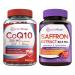Doctor's Recipes CoQ10 + Saffron Bundle (Pack of 2) | CoQ10 200mg Supplement (Item 1) & Saffron Extract Supplement (Item 2) | 240 Softgels + 120 Capsules
