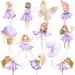Purple Fairy Party Cupcake Toppers Fairies Party Cupcake Toppers 24Pcs Fairy Garden Party Cake Picks Fairy Tale Birthday Party Decorations for Fairyland Elf Baby Shower Supplies