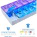 VOFOON Travel Pill Organizer - 7 Day AM PM Case PU Leather Portable Pill Box for Vitamins & Supplements - Small Black Travel Pouch for Men & Women - Buy Online on GoSupps.com