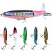 Fishing Gifts for Anglers Fishing Lure Set Bass with Topwater Floating Rotating Tail Artificial Hard Bait Fishing Lures with Box / Swimbaits Slow Sinking Hard Lure Fishing Tackle Kits Lifelike 6PCS-A