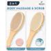 Exfoliating Back Scrubber Shower Brush for Men and Women - Long Handle Bath Brush for Shower - Green - Buy Online on GoSupps.com