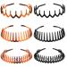Jaciya Zig Zag Headbands 6 Pieces Comb Headband Black Headband with Teeth Plastic Headbands for Women Gilrs Curly Hair Accessories-Black/Brown