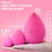 BEAKEY Makeup Sponges Trio Set - Large Mini & Standard Blender for Powder Cream & Liquid - Soft Rose Pink Beauty Sponges - Buy Online on GoSupps.com