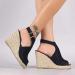 Nursling Cute Wedge Sandals 2023 | Women's Open Toe Breathable Beach Shoes - 8.5 A2 Black - Buy Online on GoSupps.com